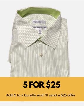 Men's Green Striped Dress Shirt